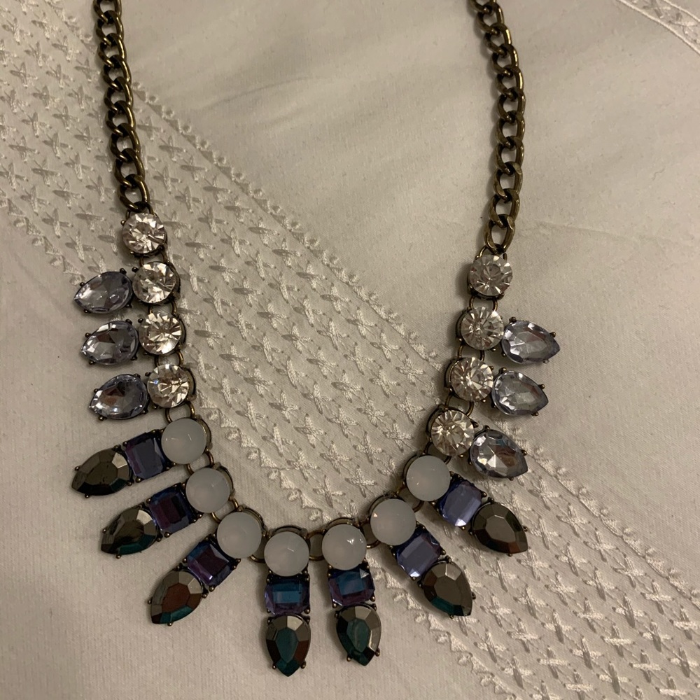 Statement Necklace with Blue stones